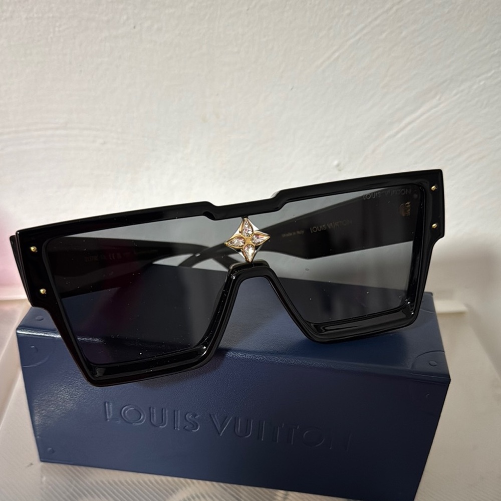 Louis Vuitton Black Oversized Shield Sunglasses